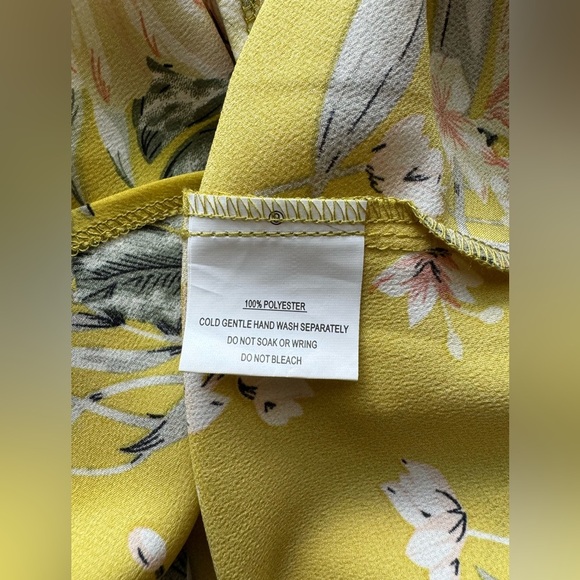 HELLO MOLLY Yellow Flora Print In The Sun Midi Dress, Size M - Picture 7 of 11